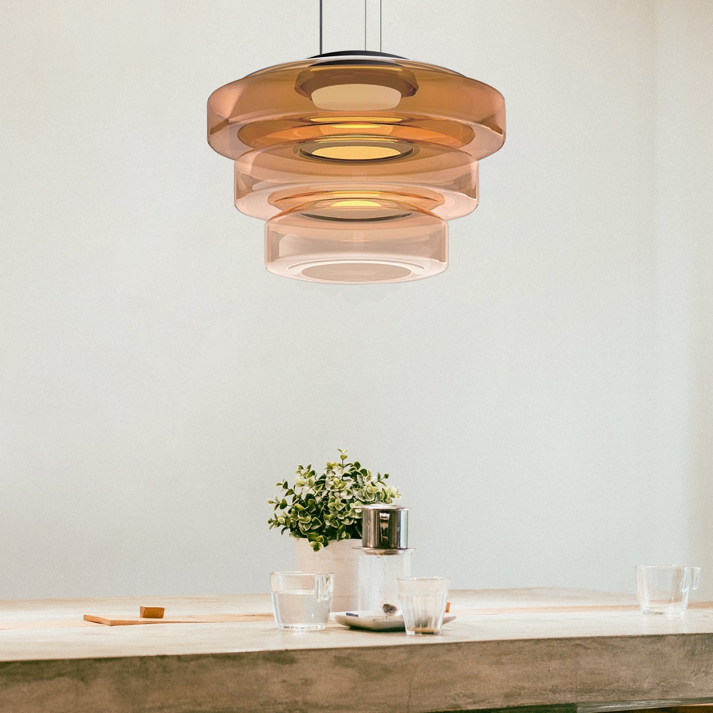 Bauhaus Glass Pendant Light