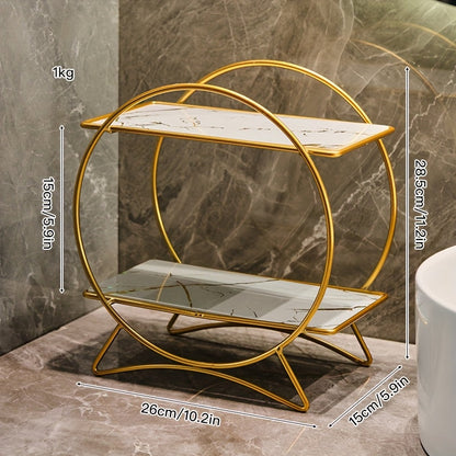 Double-Tiered Bathroom Organiser with Cat Ear Base