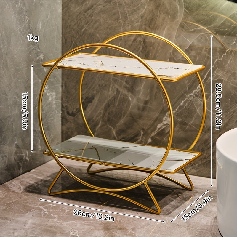 Double-Tiered Bathroom Organiser with Cat Ear Base