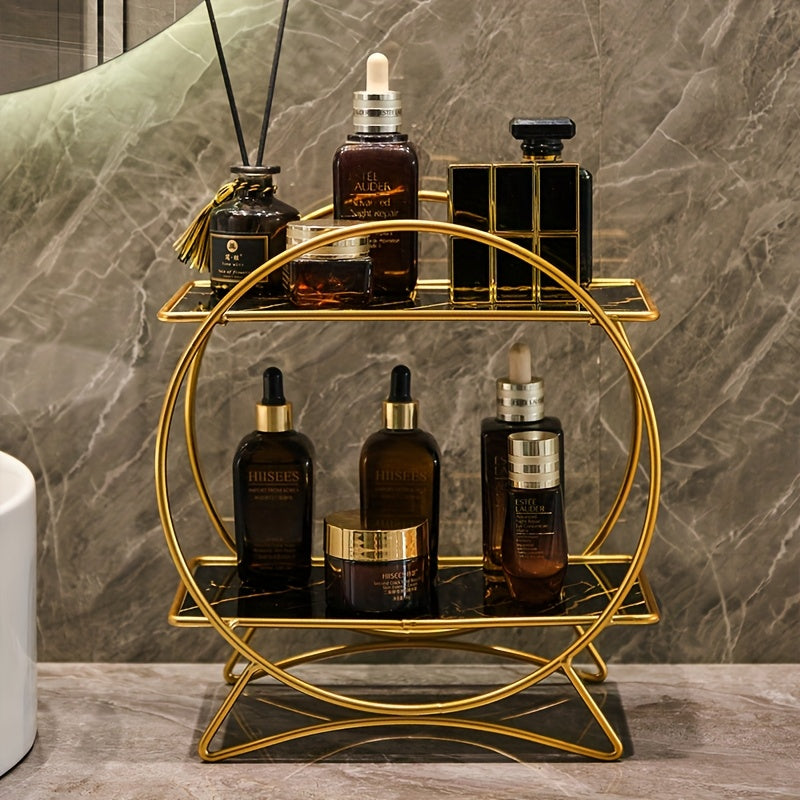 Double-Tiered Bathroom Organiser with Cat Ear Base