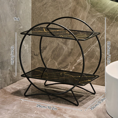 Double-Tiered Bathroom Organiser with Cat Ear Base