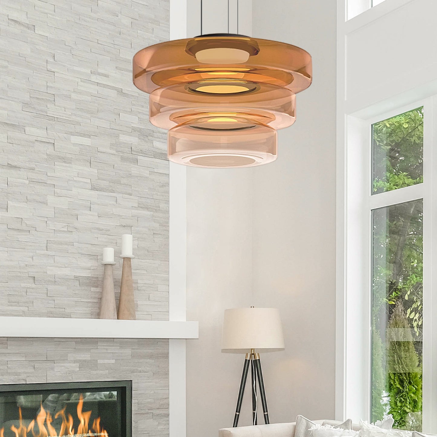 Bauhaus Glass Pendant Light