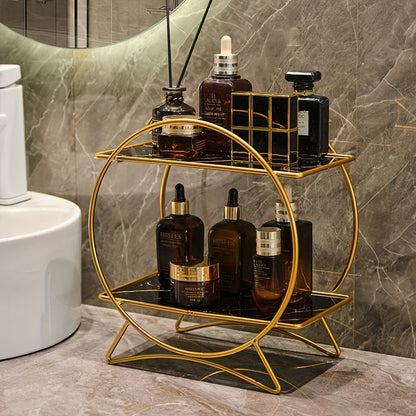 Double-Tiered Bathroom Organiser with Cat Ear Base