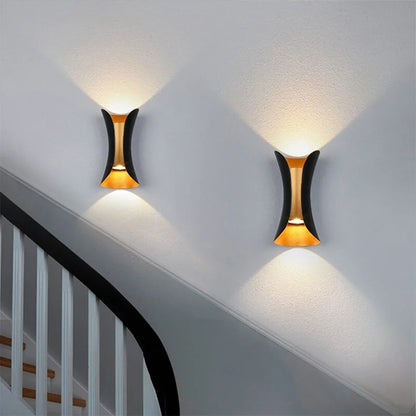 Modern Black & Gold Wall Light