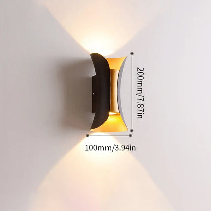 Modern Black & Gold Wall Light