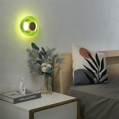 Modern Coloured Glass Wall Lamp