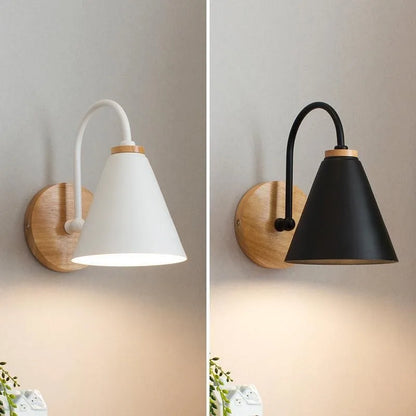 Nordic Beam Scandinavian Wood & Iron Wall Light
