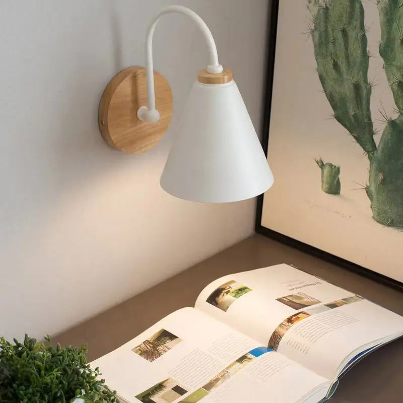 Nordic Beam Scandinavian Wood & Iron Wall Light