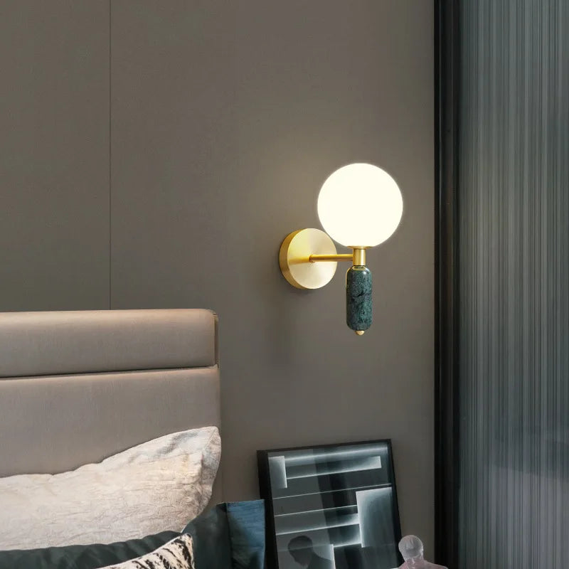 Marble & Glass Wall Lamp