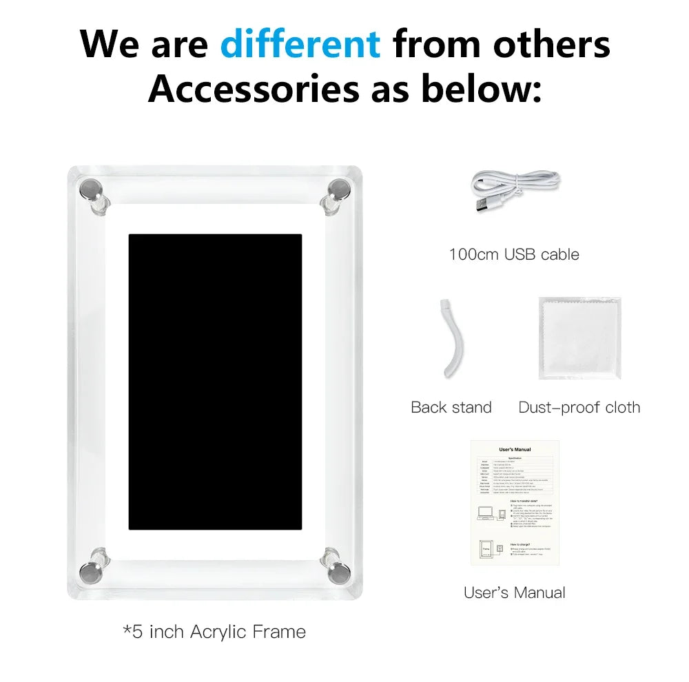 ClearFrame Acrylic Digital Photo Frame