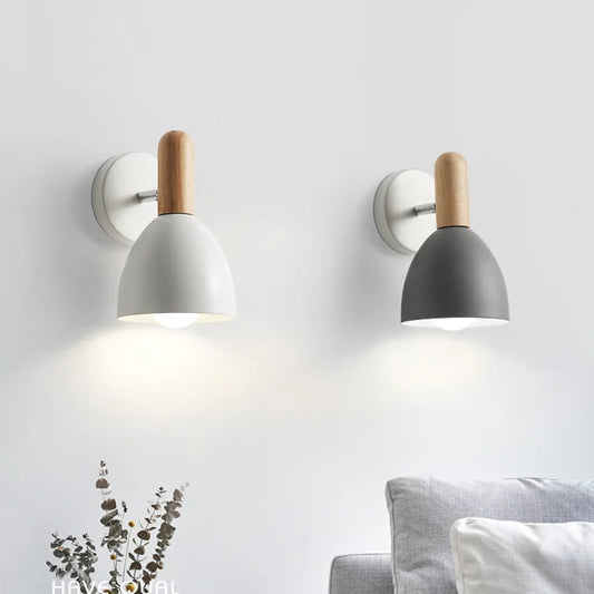 Nordic Wooden Wall Lamp