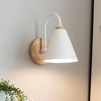 Nordic Beam Scandinavian Wood & Iron Wall Light