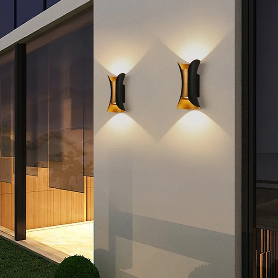Modern Black & Gold Wall Light