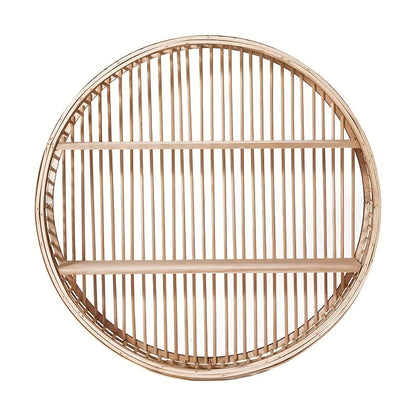 Round Bamboo Wall Shelf