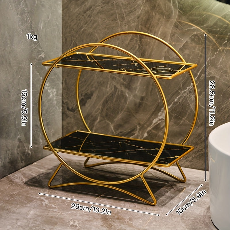 Double-Tiered Bathroom Organiser with Cat Ear Base