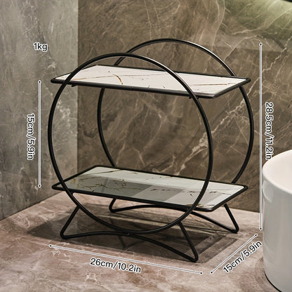 Double-Tiered Bathroom Organiser with Cat Ear Base