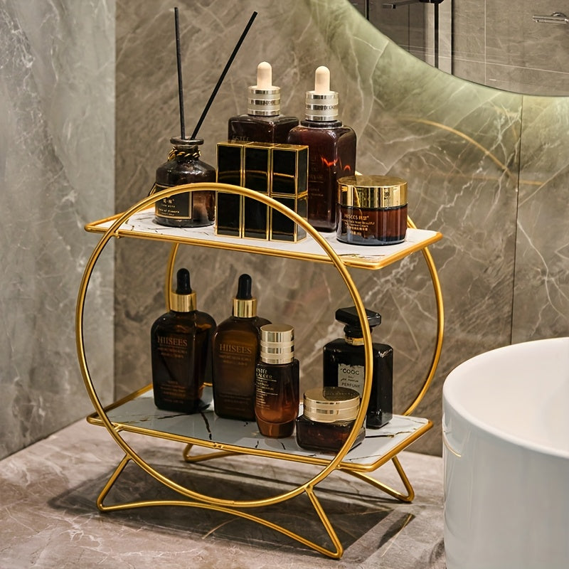 Double-Tiered Bathroom Organiser with Cat Ear Base