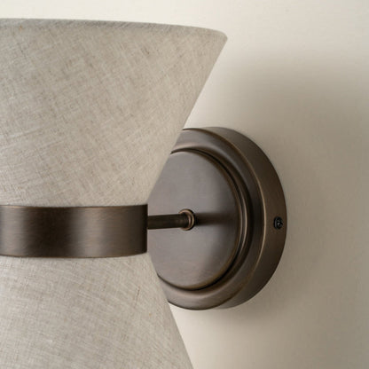 Bronze & Linen Wall Light
