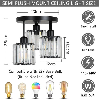 Modern Gold Luxury Crystal Ceiling Light